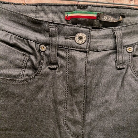 PLEASE Made In Italy European Style 100% Polyurethane Jeans Size X Small - Picture 9 of 15